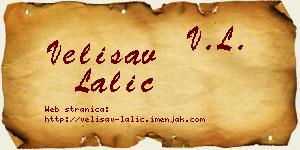 Velisav Lalić vizit kartica